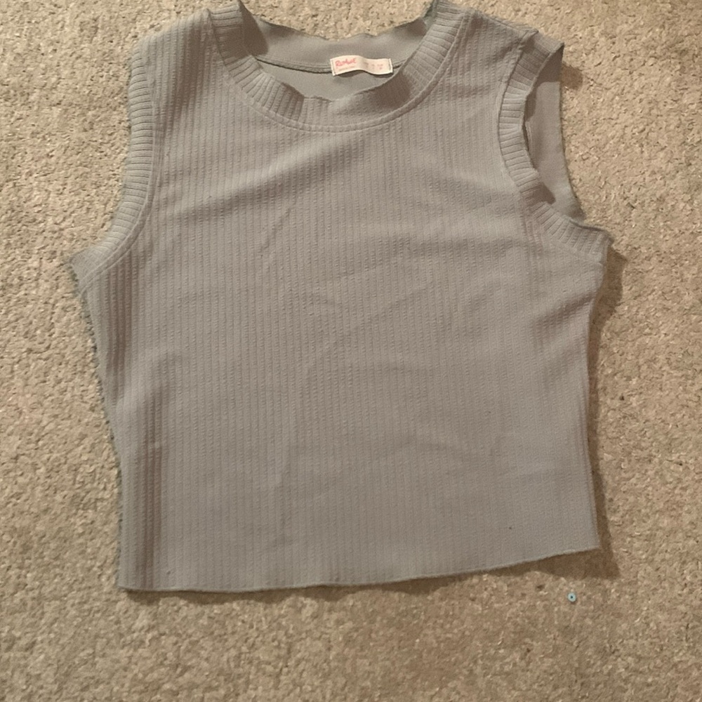 Romwe top mint/beige small
